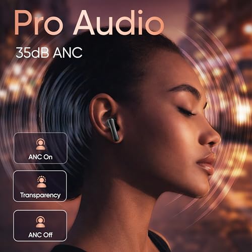 Image of Mivi SuperPods Harmony TWS Earbuds [New Launch] with 35dB Quad-mic ANC, Spatial Audio & 3D Soundstage, 65 Hours Playtime, Bluetooth v5.4, Made in India True Wireless Ear Buds