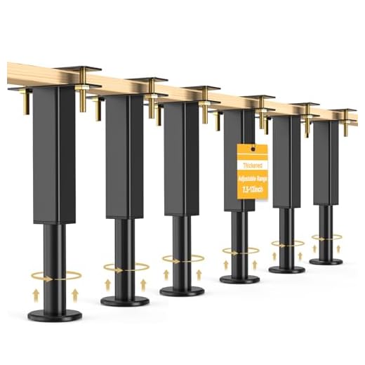 Adjustable Bed Support Legs Set