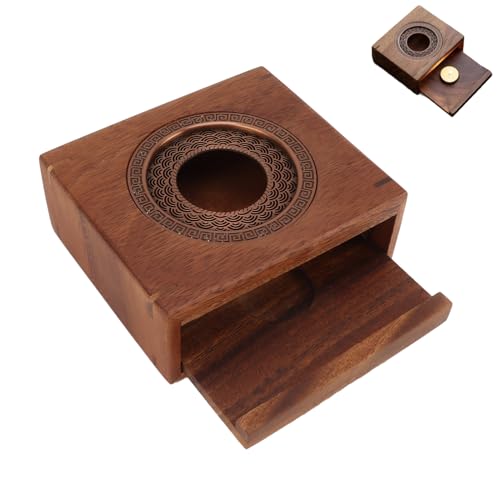 Lvifloae Chauffe-théière à bougie, style japonais, en noyer, universel, pour la maison