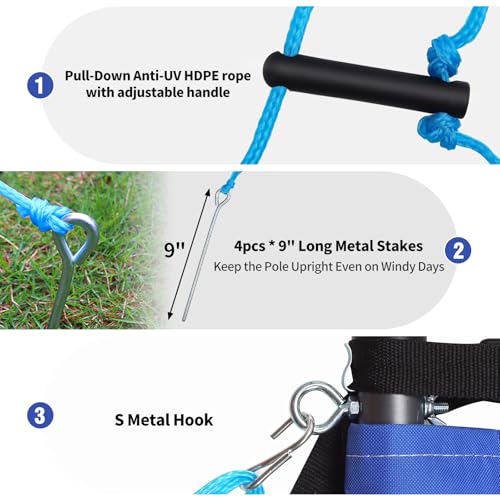 image for Olybeaka Outdoor Professional Volleyball Net Set for Backyard Beach wi