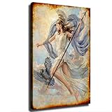 LhloKe Ancient Greek Goddess Athena Poster Canvas Pictures Print Wall Art for Living Room Bedroom Bathroom Preppy Dorm Home Decor (08x12inch Unframed)