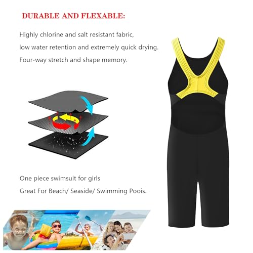 karrack Girls Swimming Suit Sports Conjoined Girls Training Competition Children Swimming Suit3