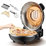 12 Inch Countertop Pizza Oven - 1200W Portable Indoor/Outdoor Pizza Maker Heats To 800°F