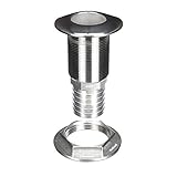 attwood Stainless Steel Barbed Standard Length Straight Thru-Hull, 1 1/2-Inch