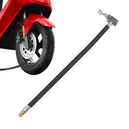 タイヤインフレーターノズル | : 自転車、車、タイヤ、インフレータホース、エアポンプ延長チューブ、タイヤエア接続ロックエアチャック自転車用タイヤ空気入れアダプター延長チューブ - 飛行船、インフレータブルボール、車両、自動車用バイクコネクタポンプチューブ