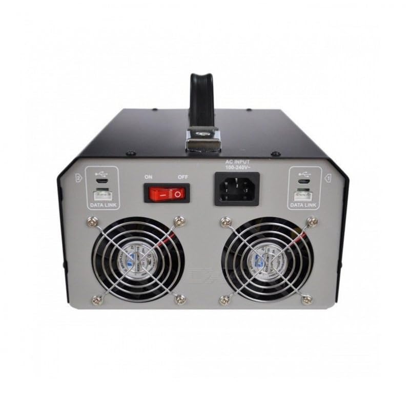 IDUINO PC1080 Dual Channel LiPo Battery Charger rear view with power input and fans