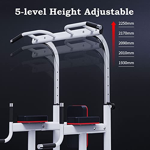Power-Tower-Pull-Up-Dip-Station-Adjustable-Multi-Functional-Home-Gym-Strength-Training-Workout-Fitness-Equipment-Newer-Version-264lbs-Max-Capacity