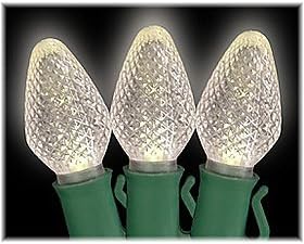 Forever Bright LED Lights Set of 25 Warm White C7 Diamond