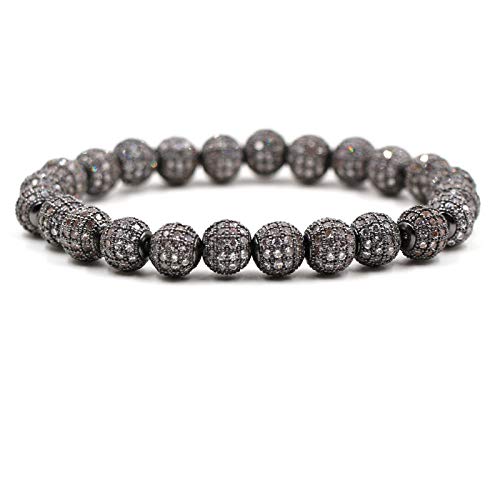 Bague en pierre elastique noire ajustable fini les problemes de taille