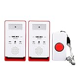 senioren alarm notruf 【Praktische Platzierung】 Der wasserdichte Sender wird mit einem hängenden Seil geliefert, kann als Anhänger oder am Bett getragen werden. Der Empfänger kann an der Wand montiert, auf dem Schreibtisch platziert oder in der Tasche der Pflegeperson getragen werden. Sender hat einen wasserdichten Ring, langlebiger.