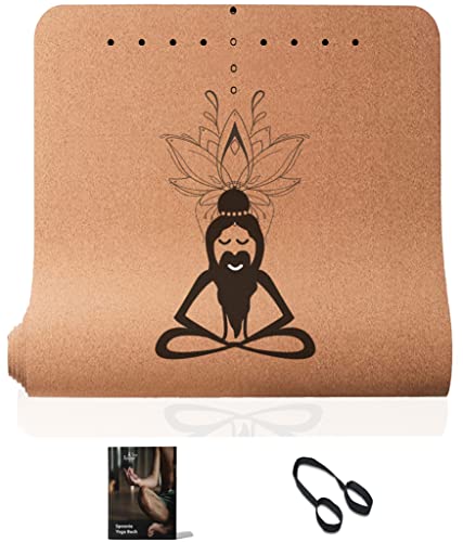 Spoonie Yoga® Premium Kork Yogamatte mit Naturkautschuk -...