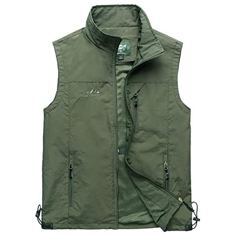 Sukany Men's Lightweight Multi-Pocket Fishing Vest Cover