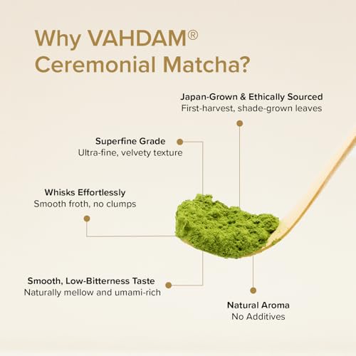 Image of VAHDAM Ceremonial Matcha 30g | Rich Microfoam | Ultra-Fine, Smooth & No Bitter Aftertaste | Richest Japanese Variety