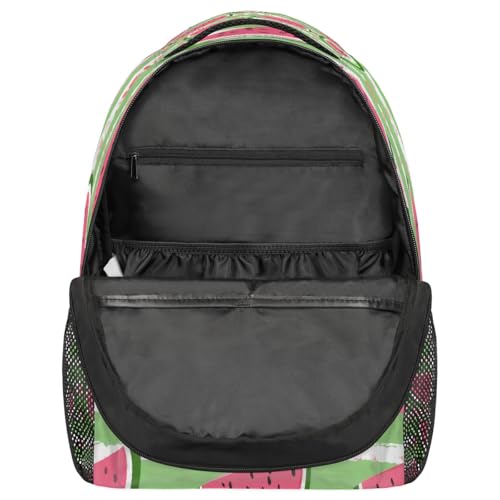 Summer Watermelon Striped Kids Backpack, Lightweight School Bookbag Large Capacity Laptop Backpack Water Resistant Daypack Shoulder Bag for Teenager Boys Girls3