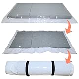 マットレス圧縮袋 特大 220×130cm 掃除機対応 布団圧縮袋 大判 敷布団 収納袋 防湿 防塵 省スペース収納 引っ越し 衣替え 来客用寝具対応 (掃除機タイプ, マットレス用220×130cm)