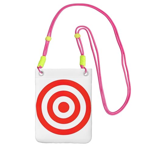 KLJnmbb Design Target   Bolso cruzado para teléfono móvil para mujer y hombre, para accesorios de viaje, fucusia, Talla única
