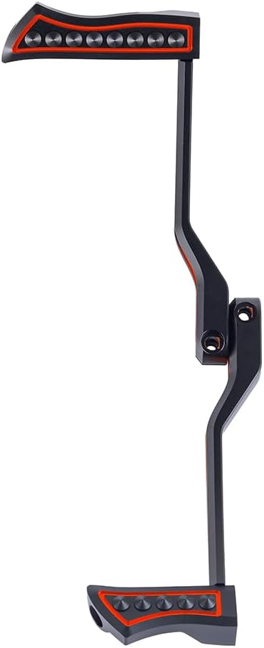 Advanblack Vengeance Heel Toe Shift Levers Fit 2024+ Harley Touring Road Glide Street Glide Electra Glide Softail – CNC Billet Pegs, Aggressive Spike, Chrome/Black Set (Black/Orange)