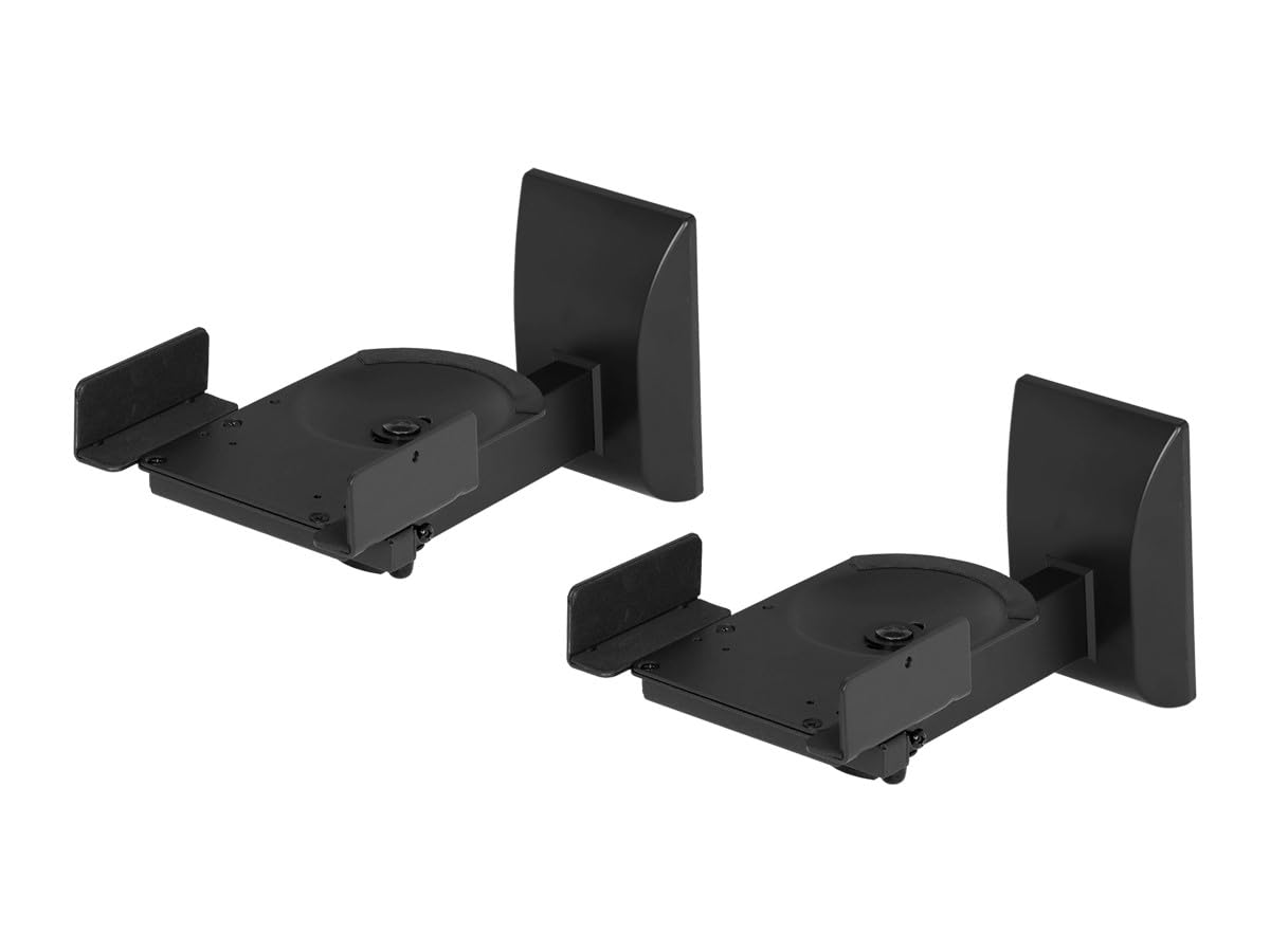UNIVERSAL BOOKSHELF SPEAKER WALL MOUNT BRACKETS, SWIVEL, TILT - View #3