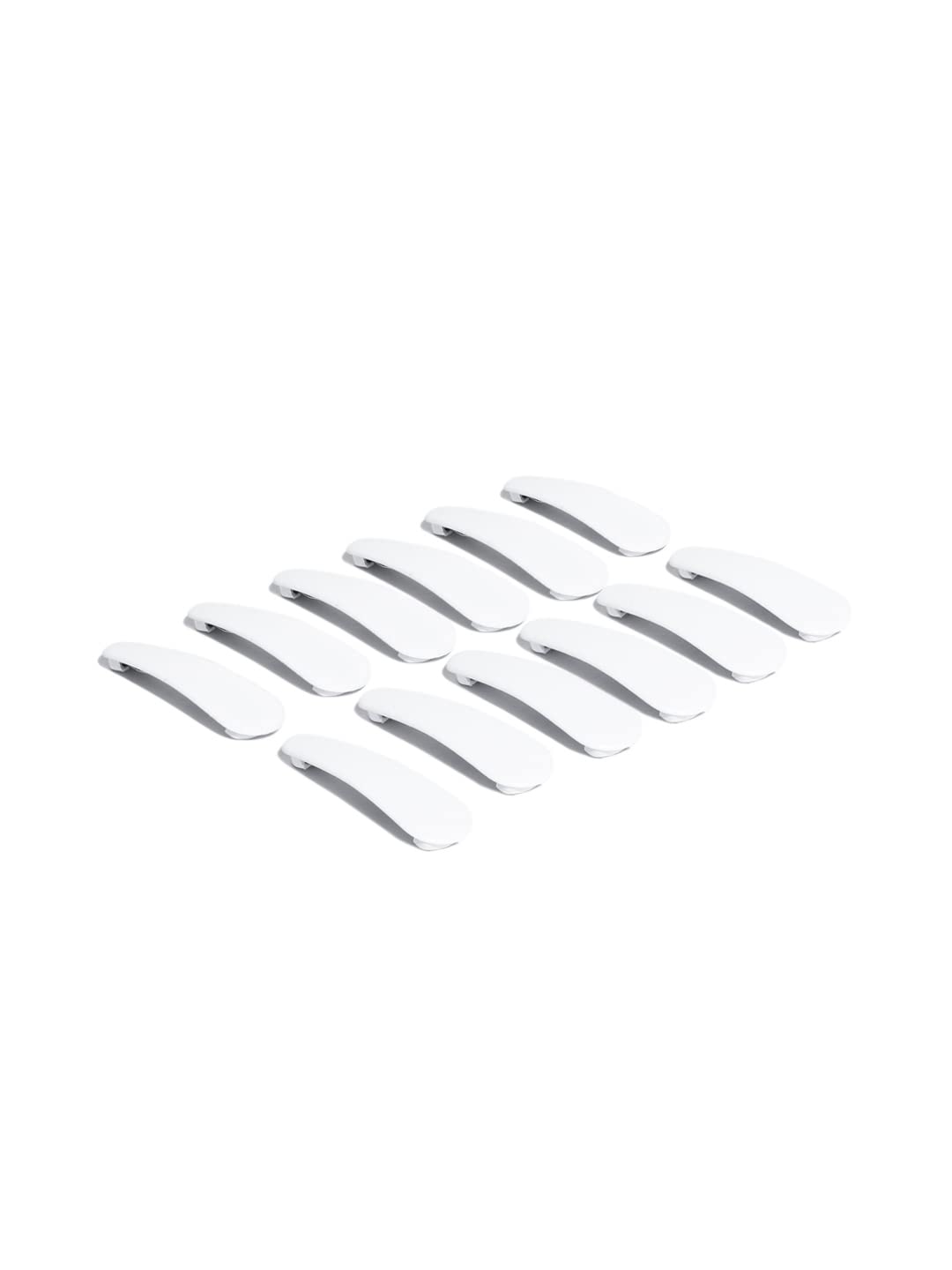 LYTIX Pack of 12pcs Big Sizes Plastic Hair Tic Tac Clips for Women's (White)
