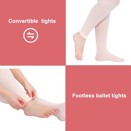 Girl's Women’s Ballet Dance Tights for Ultra Soft Footed Tights Transition Tights4