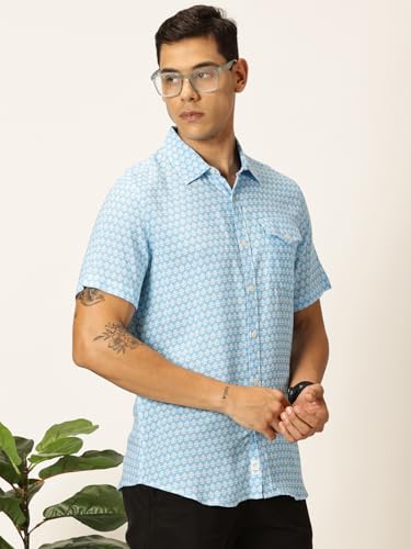 Image of Thomas Scott Men's | Printed | Half Sleeve | Regular Fit | Rayon | Spread Collar | Casual Shirt