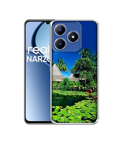 Image of Tropics Water Design Printed Silicon Soft TPU Back Case Cover for Realme C63 4G / Narzo N63 4G