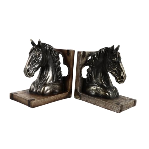 Serrage-Livres Résine Tête de Cheval Rétro Robuste Bibliothèque - 2