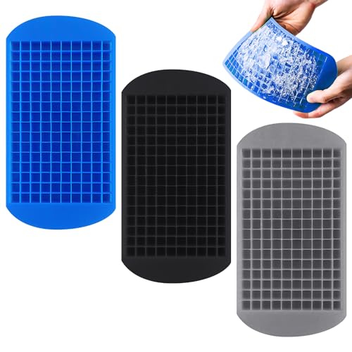 3 piccoli contenitori per cubetti di ghiaccio, mini cubetti di ghiaccio, in silicone, per cubetti di ghiaccio, piccola macchina per il ghiaccio