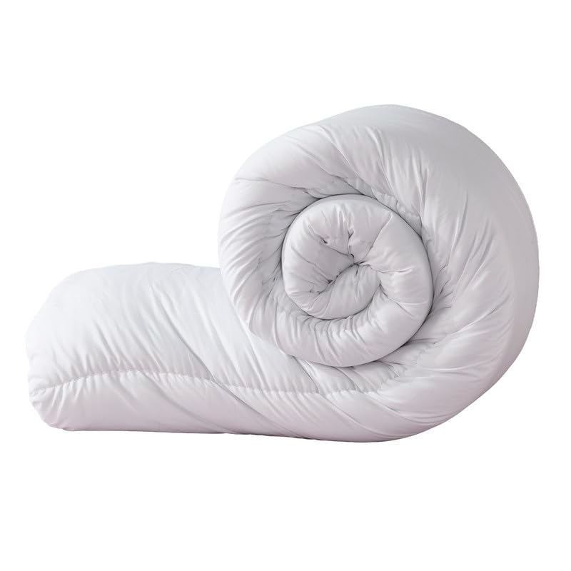 Downland 100% Cotton King Duvet 3 Tog - Pure Cotton Cover & Filling, Lightweight Breathable Summer Quilt, Natural Cooling King Size Bed Duvet, Machine Washable, 225x220cm