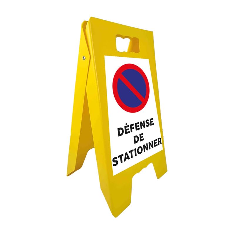 Caballete de señalización "Defensa de estacionamiento" de dimensiones 55 x 31 cm, juego de 6