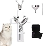 Urnen-Halskette für Asche – Schmuck zum Aufhängen für Asche | Halskette mit Urnenanhänger für Gedenkkreuz als Andenken, Reisen, Ausstellung zu Hause, Souvenir und, Aktivitäten im Freien