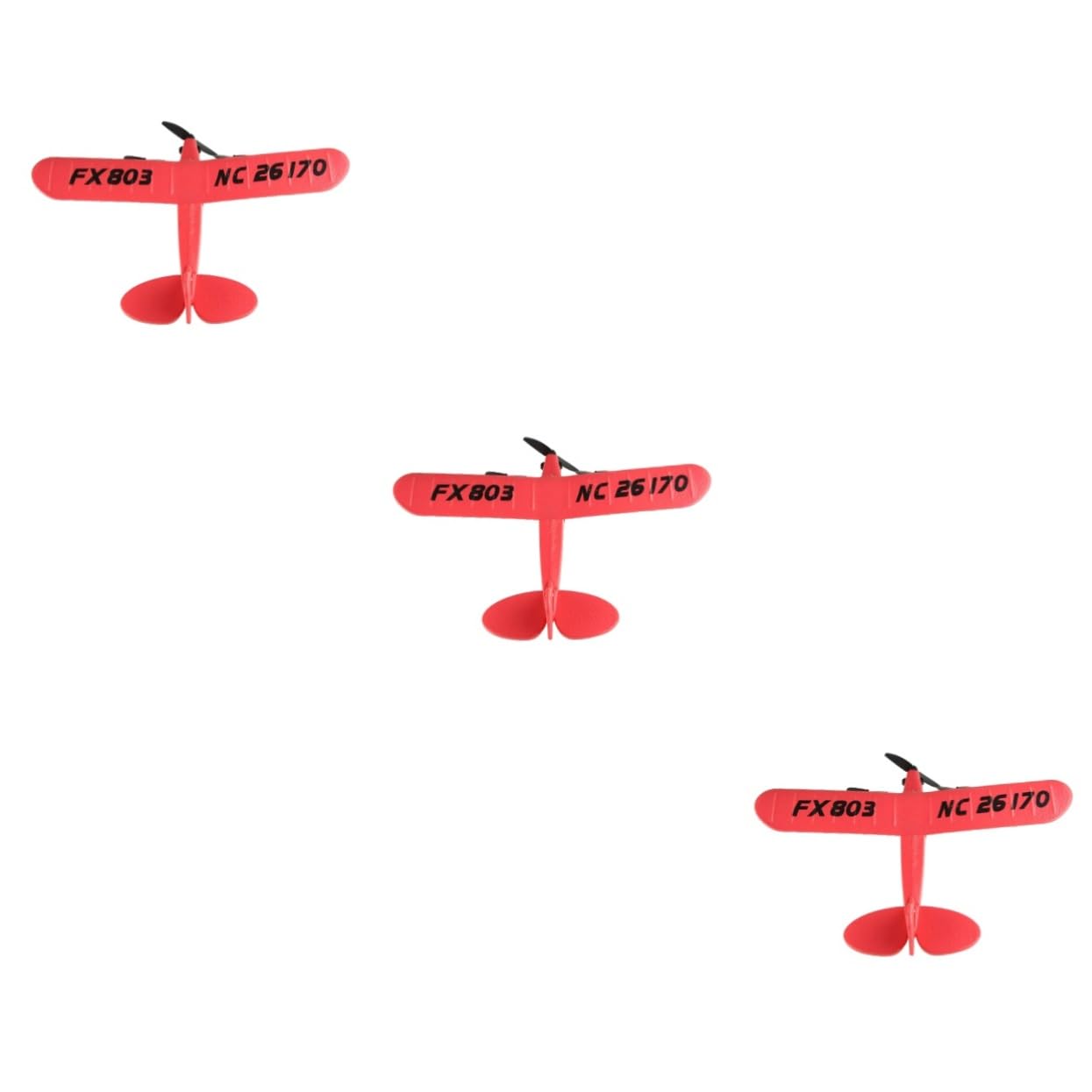 Alasum 3piezas RC Plane De Teledirigido Planeador De Fijas para Juguete Aeronáutico Exterior Rojo