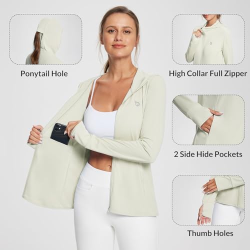 Image of baleaf Women's Sun Protection Jacket Hoodie Clothing Lightweight Long Sleeve Sun Cover Up Shirt