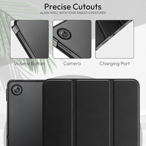 Image of Robustrion Cover for OnePlus Pad Go 2 12.1 inch Cover Case, Trifold Cover Case for OnePlus Go 2 Tablet Cover with Transparent Back [Auto Sleep Wake Support] - Black