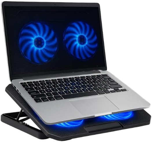 Suporte Ergonômico para Notebook com Cooler Duplo Silencioso, 8 N...