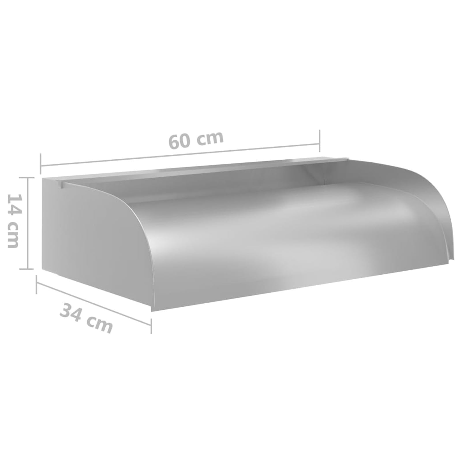 Rantry Cascata con LED 60x34x14 cm in Acciaio Inox 304, Mobili da Giardino, Decorazione da Mobili per Giardino Esterni