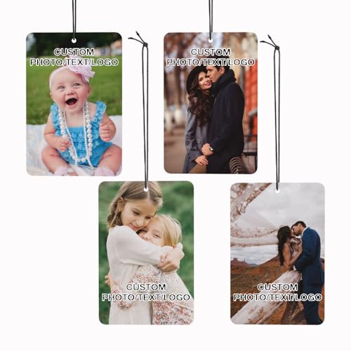 Image of Customize Car Air Fresheners Cards Design Your Own Personalized Double Side Printing Suitable for Bedrooms Wardrobes Shoe Cabinets and Cars, Rectangle, 2.4 inchx3.5 inch