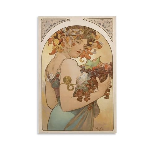 Alphonse Mucha peinture murale poétique pour une chambre douce