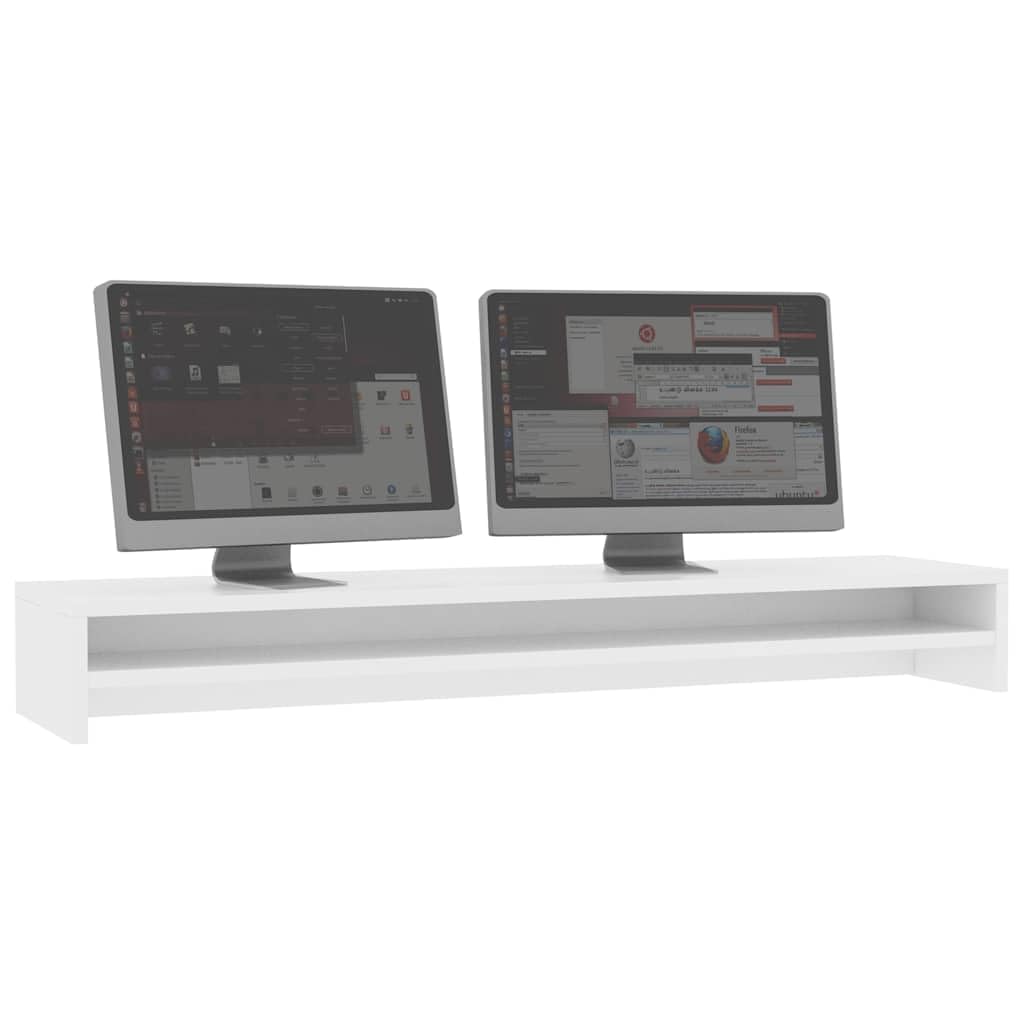 Soporte para monitor (madera, 100 x 24 x 13 cm), color blanco