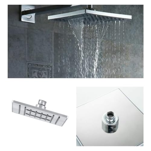 Image of ZAP Rainfall 304 Stainless Steel Square Overhead Shower Without Shower Arm, Ceiling Mount, Ultra-Thin Design