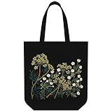 ERKOON Canvas Tote Bag Stickset, DIY Canvas Tasche Stickerei Kit für Anfänger Erwachsene mit Muster, Werkzeug und Anleitung, Für Alltag, Pendeln zur Arbeit, Schulbesuch, Einkaufen (Kamille)