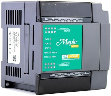 PLC Controller, 16 Channels, 8 Digital Inputs/Outputs, Ethernet and Serial Communication, Maple Systems, PLC-FB0808P