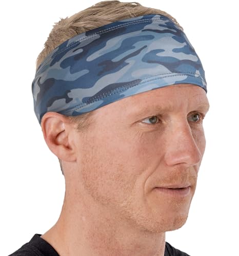Image of Tough Headwear Tough Outfitters Headband for Men - Mens Headbands - Working Out Sports Performance Head Bands - Athletic Cycling Running Sweat Band, Football Headbands - Sweat Bands Men /Women