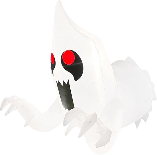 Miniatura 9 de Muñeco de nieve navideño inflable iluminado para interiores y exteriores, decoración de patio con ventilador integrado y cuerdas de anclaje de 8