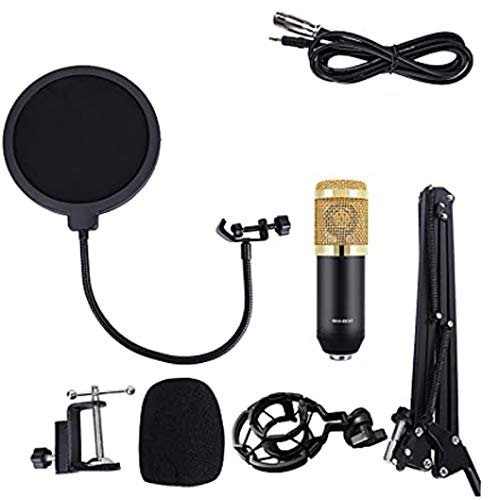 Kit de micrófono con Tarjeta de Sonido en Vivo, con Efectos de Sonido Cambiador de Voz, Mezclador...