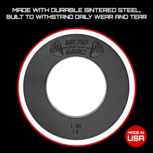 Image of Micro Gainz Calibrated Fractional Weight Plate Set of 2 Plates, Choose Set (.25LB-1.25LB), Designed for Olympic Barbells for Strength Training & Micro Loading Bar Weights, Made in USA