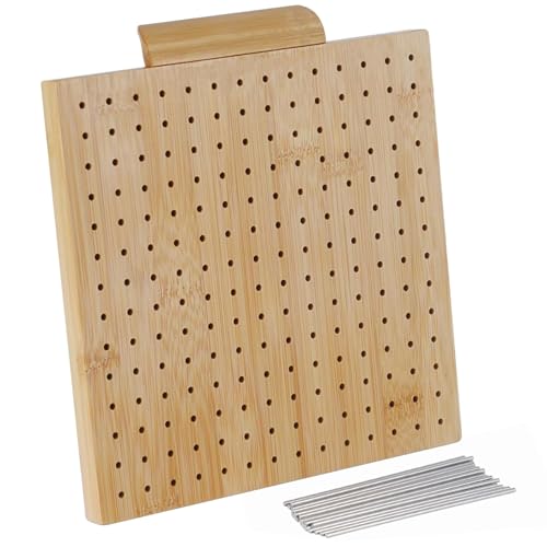 Planche de blocage au crochet en bois pour redresser et égaliser vos carrés de laine