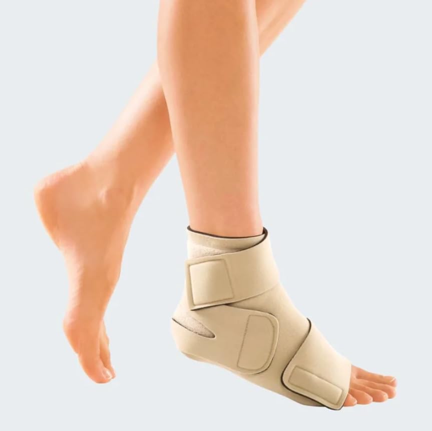 medi Circaid Juxtafit - Sistema de compresión adaptativa entrelazado de alta calidad, talla S, compresión inelástica para el pie, talón cerrado, longitud del pie más corta