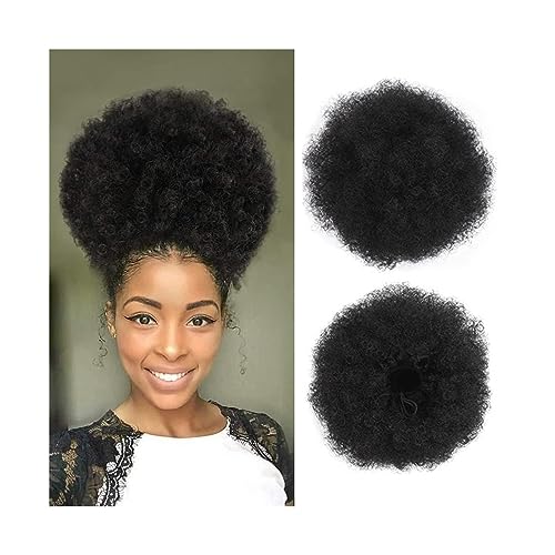 Postiche Afro Puff chignon cordon contre les cheveux plats extension queue de cheval - 2
