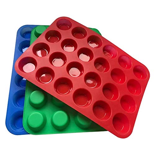 BAKER'S CUTLERY® 1 Pc Silicone 24 Cavity Cupcake Muffin Mould (24 Cavity Muffin Mould) 3